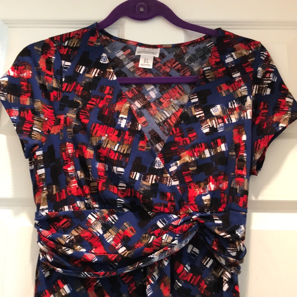Like New Motherhood Maternity Faux Wrap Dress - Picture 2 of 4